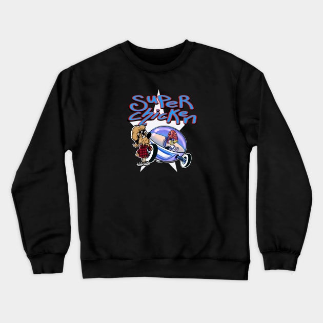 Vato Supér  pollo Crewneck Sweatshirt by Biomek